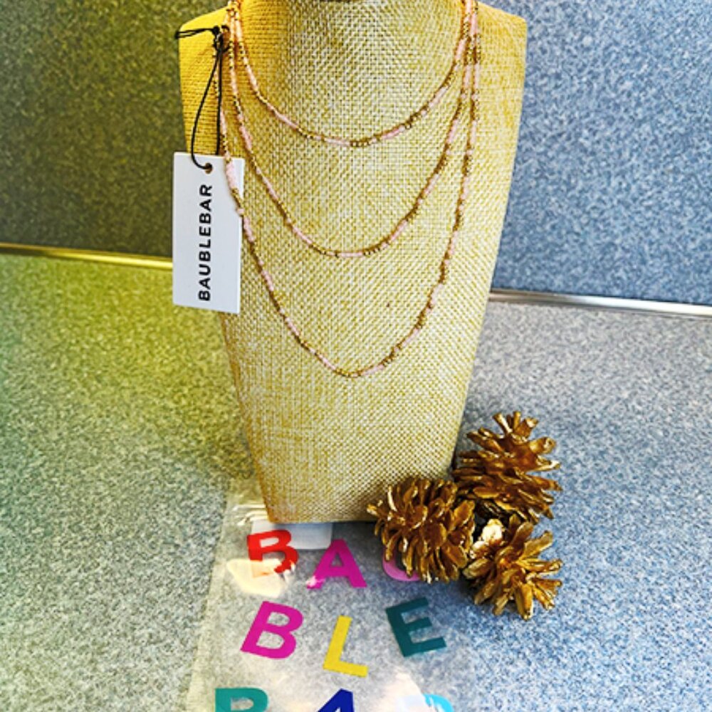 BaubleBar– NWT – Pink and Gold Beaded Necklace - Picture 6 of 7